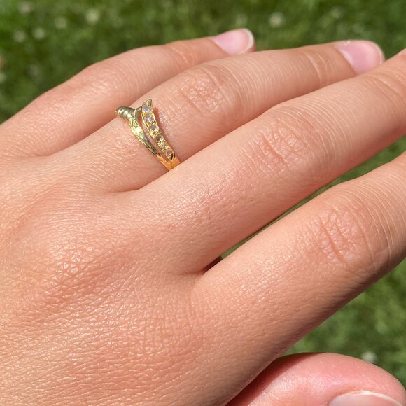 Rose Cut Diamond Ring in Yellow Gold - Picture 8 of 10